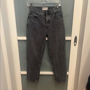 Everlane The 90s Cheeky Black Charcoal Denim Jeans, 26 Ankle